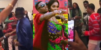 Wizkid And Tiwa Savage Share Passionate Hug After Many Years