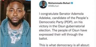 God Bless You For This Act Alone – Davido Tells Buhari