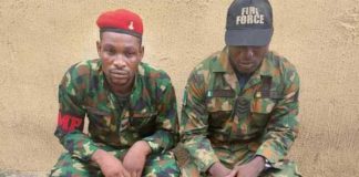 Police Arrest Suspected Fake Soldiers With Charms In Lagos