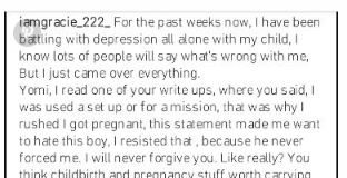 “I Will Never Forgive You” – Yomi Fabiyi’s Babymama, Grace Jimoh Tells Actor