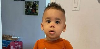 MOTHERHOOD: Veteran singer Salawa Abeni showers prayers on her foreign grandson as he clocks one