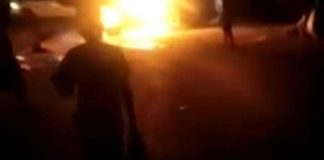 Driver Sets Own Car Ablaze To Celebrate Kanu’s Victory At Appeal Court (Watch Video)
