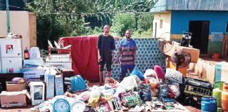 BUSTED: Police Arrest Two Burglars With 220 Shoes, 275 Cloths, Foodstuffs In Ekiti