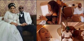 See The Moment Davido And 30BG Crew Members Pulled Up In Private Jet For Israel DMW’s White Wedding (Video)