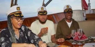Otedola’s son Fewa, makes first public appearance during his 60th birthday aboard yacht