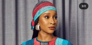 COAT of MANY COLORS: Adesua Etomi wows many with her multi-colored dress as she takes up new title