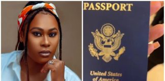 Actress Uche Jumbo Flaunts Passport As She Becomes US Citizen
