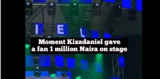 Fan Gets Emotional, Bows And Sheds Tears As Kizz Daniel Gifts Him N1M