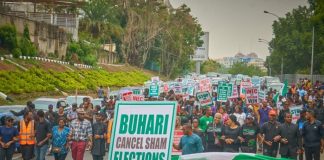2023 Election: Protesters Storm INEC Office, Accuse Yakubu Of Electoral Fraud