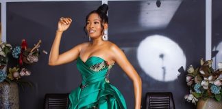 Comedian Kiekie performing with Macaroni on stage