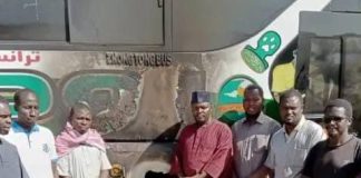 BREAKING: Bus Conveying Stranded Nigerians From Sudan Catches Fire