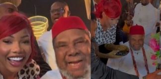 Tacha’s Delightful Encounter: Veteran Actors Pete Edochie and Kanayo O. Kanayo Leave Her Starstruck (Video)
