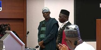 ‘We Are Not Here To Sing Songs’, Reaction As Akpabio Prevents Alake From Reciting National Anthem
