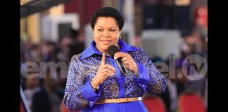 I Need Prayer – T.B Joshua’s Widow, Evelyn Begs Church Congregation