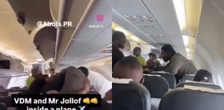 VeryDarkMan, Mr Jollof engage in heated fight on plane (video)