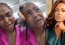 Blessing CEO finally apologises over health controversy Collage: a woman in a pink top crying in two frames, and a separate portrait of a woman with wavy hair resting her chin on her hand.
