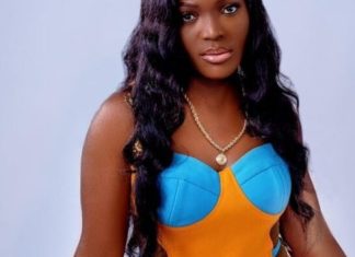 ‘How I worked as a prostitute before fame,’ DJ Kulet testifies Portrait of a woman with long wavy black hair wearing a blue and orange strapless top, accessorized with a gold necklace, posed against a light purple background.