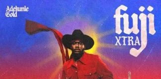 Adekunle Gold releases deluxe album ‘Fuji Xtra’, features Olamide Album cover for Adekunle Gold's Fuji Xtra: man in a red suit and black hat sits atop a stylized cityscape against a purple-blue sunset, with 'Fuji Xtra' text and Adekunle Gold logo.