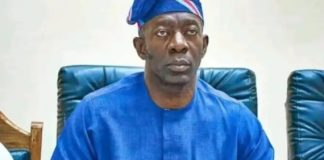 2027: Makinde backs Adekambi as preferred successor Man in a blue traditional outfit and headwrap seated in a conference room, facing the camera.