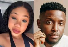 Revealed: Why Chike had a blistering affair with Sandra Split image showing a woman on the left taking a selfie, with wavy hair, bold makeup, and a black top; on the right, a man with a trimmed beard wearing a white shirt, multiple rings, and an earring, posing thoughtfully.